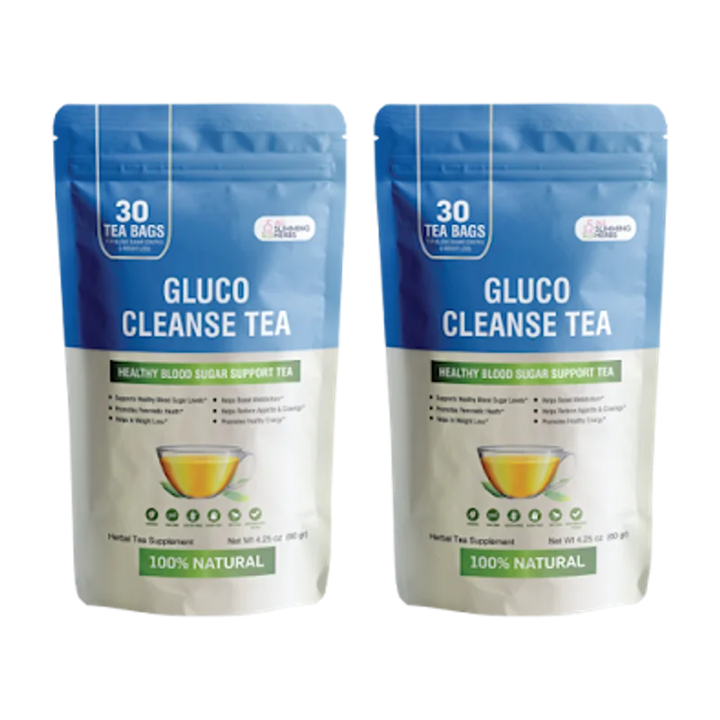 Gluco Cleanse Tea Blood Sugar Support — 2 Bottle / 60 Day Pack