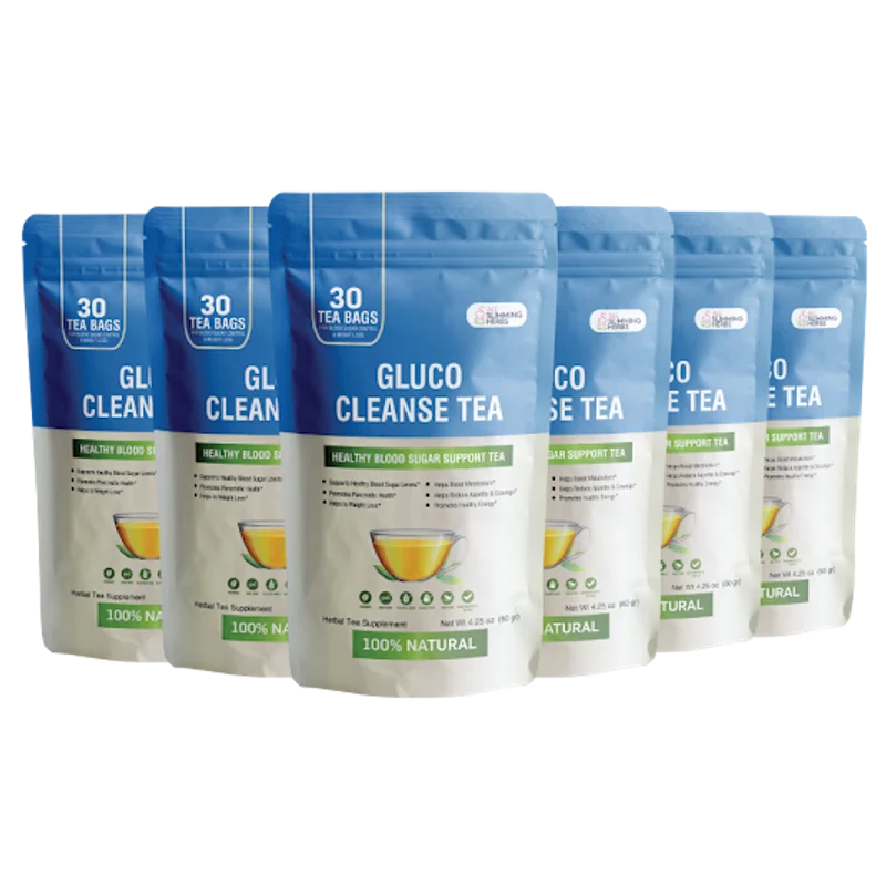 Gluco Cleanse Tea Blood Sugar Support — 6 Bottle / 180 Day Pack